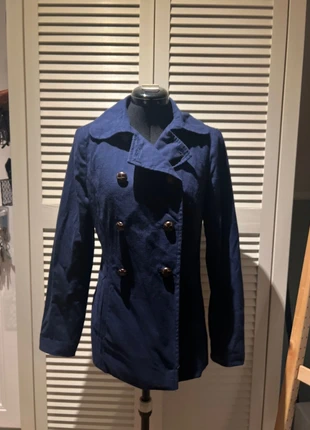 Peacoat Doppelreiher Canbanmantel, merk: Atmosphere, staat: Heel goed, maat: S / 36 / 8, € 8,00, € 9,10 inclusief Kopersbescherming