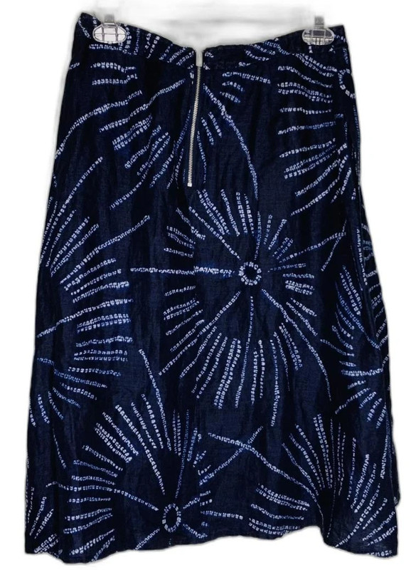 Tommy Bahama  Skirt  Bastille Burst Navy And White Linen 2