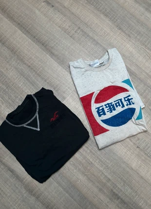 Ensemble t shirt hollister et Pepsi Japon, marque: Hollister, état: Très bon état, taille: M / 38 / 10, 1,00 €, 1,75 € Protection acheteurs incluse