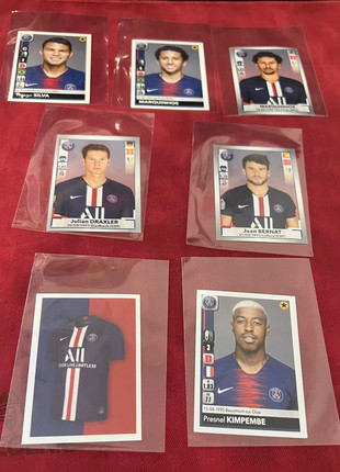 Lot de 7 stickers Panini PSG – Éditions 2018-2019 et 2019-2020, marke: Panini, zustand: Sehr gut, 8,00 €, 9,10 € inklusive Vinted-Käuferschutz