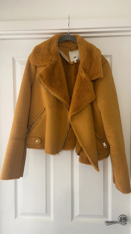 River island sale orange suede jacket