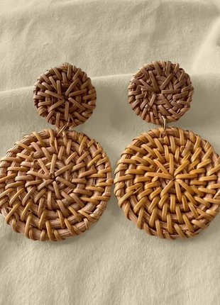 Woven Double Circle Earrings – Chic & Textured, condition: Very good, £5.00, £5.95 includes Buyer Protection