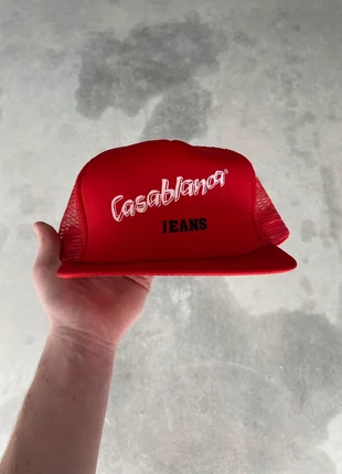 Vintage Casablanca Jeans 90s Trucker Hat, merk: Vintage, staat: Heel goed, maat: Universele maat, € 9,95, € 11,15 inclusief Kopersbescherming Pro