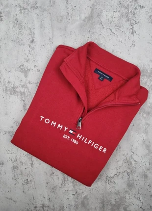 Pull half-zip Tommy Hilfiger rouge – Taille S Homme, marke: Tommy Hilfiger, zustand: Sehr gut, größe: S, 35,00 €, 37,45 € beinhaltet Vinted-Käuferschutz Pro