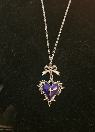 Purple silver tone necklace, brand: Unbranded, condition: New without tags, £1.50, £2.28 includes Buyer Protection