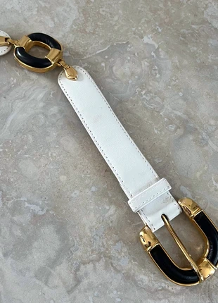 Ceinture vintage en cuir blanc et métal doré made in France, brand: Vintage Dressing, condition: Good, size: 75 cm, €7.00, €8.05 includes Buyer Protection