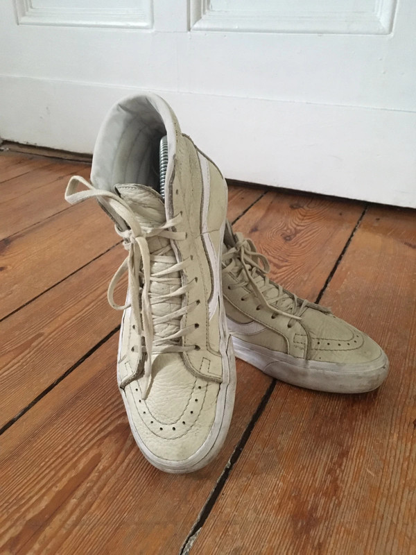 Vans Sk8 Hi Top Sneaker creme off white Leder Gr.38 5 Vinted