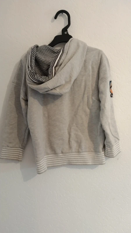 sweat capuche gris clair catimini garcon 6 ans - photo numéro 3