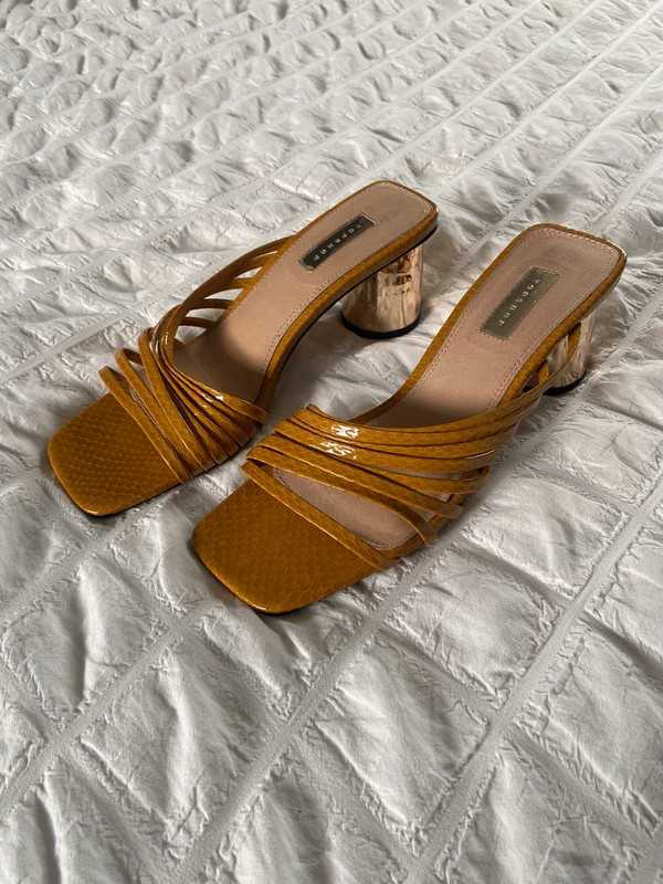 Mustard gold heels 2025