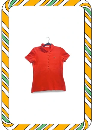 Polo Lacoste uni femme – Orange – Logo brodé – Taille 38, marke: Lacoste, zustand: Sehr gut, größe: M / 38 / 10, 10,00 €, 11,20 € beinhaltet Vinted-Käuferschutz Pro