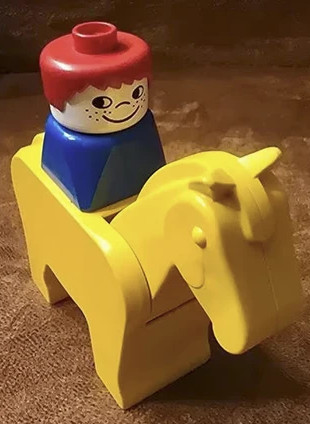 Vintage Lego Duplo Paard met Figuur, marque: LEGO Duplo, état: Très bon état, taille: 24-36 mois / 92 cm, 3,50 €, 4,38 € Protection acheteurs incluse