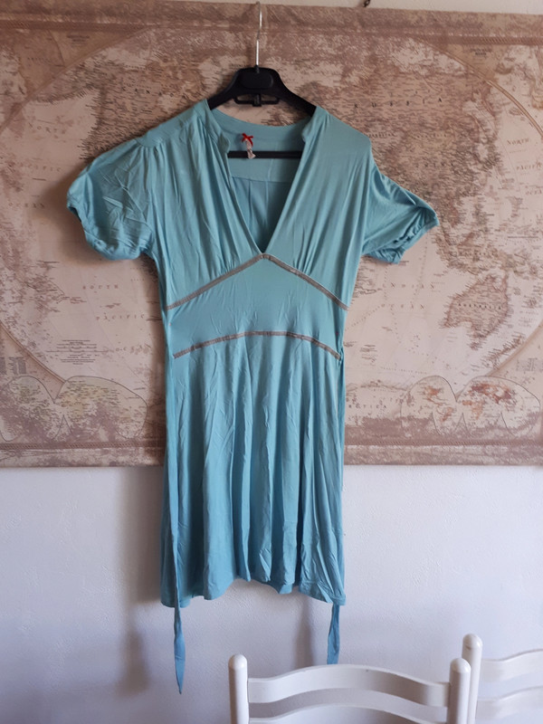 Robe bleu turquoise  1