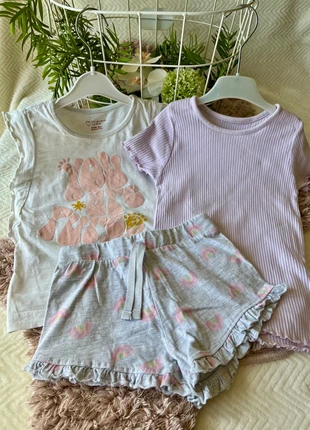 Ensemble d’été débardeur t-shirt short arc en ciel Primark top shorts girl fille 3 ans rose blanc, marque: Primark, état: Très bon état, taille: 3 ans / 98 cm, 3,00 €, 3,85 € Protection acheteurs incluse