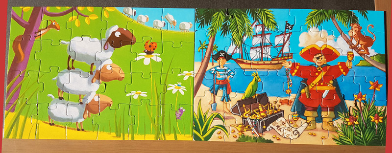 2 Puzzles Djeco Mouton et Pirate