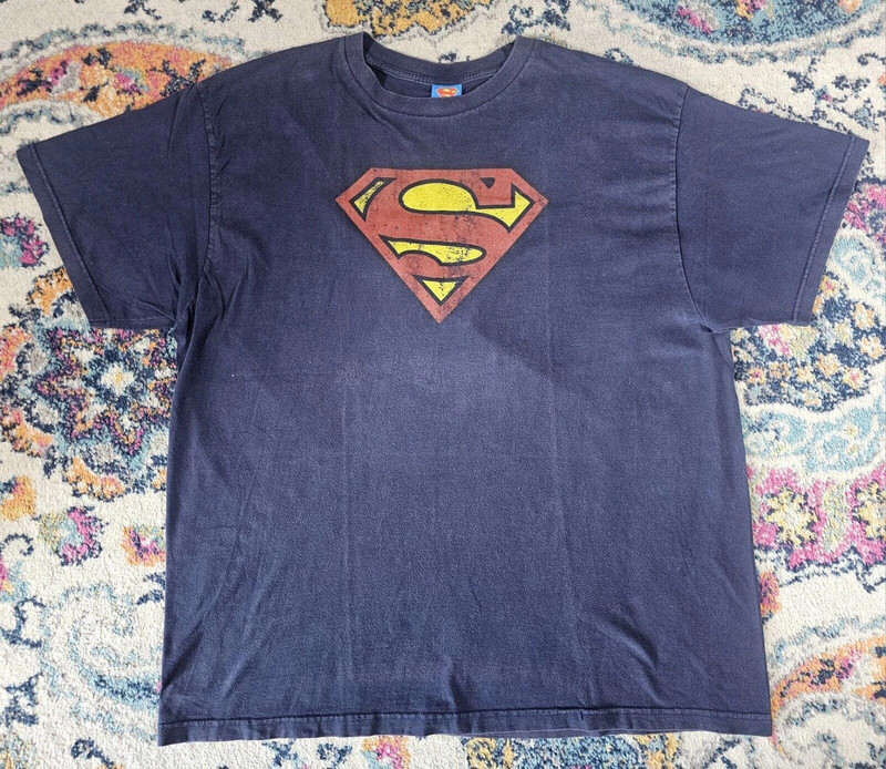 Superman Men'S T-Shirt  Classic S Logo Xxl Blue Fifth Sun 1