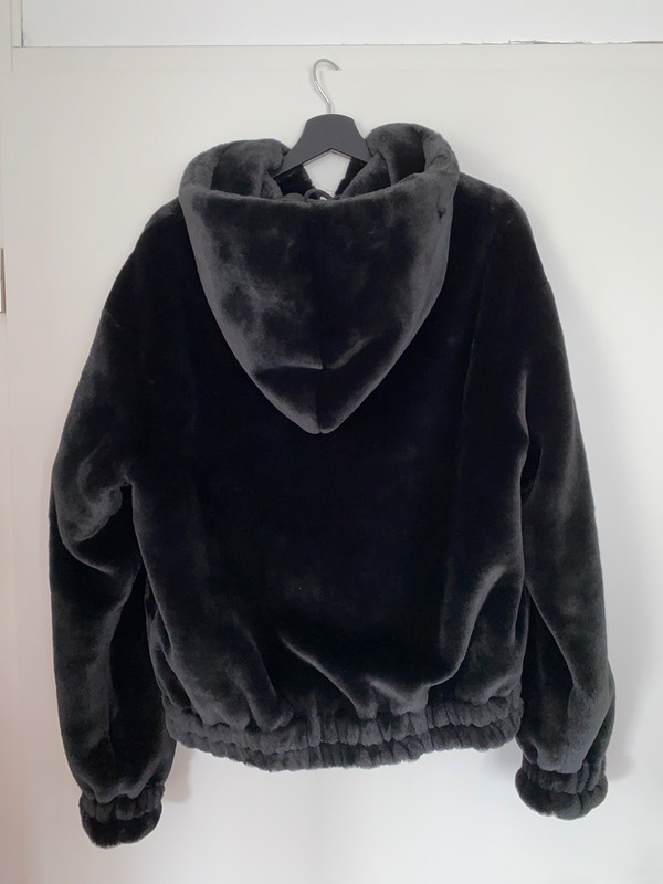 Topshop faux 2025 fur zip hoodie