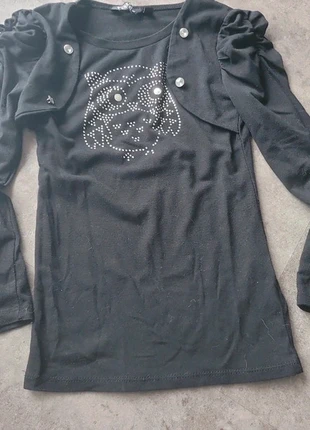 T-shirt manche longue fille noir hibou 8/10 ans, marca: PUNKIDZ, estado: Muy bueno, tamaño: 8 años / 128 cm, 1,00 €, 1,75 € Protección al comprador incluida