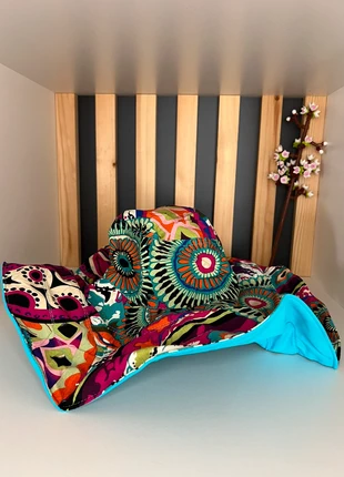 Bob Réversible Femme – Multicolore & Turquoise, condition: New without tags, size: One size, €8.00, €9.10 includes Buyer Protection Pro