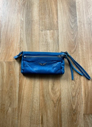 Pochette Zadig et Voltaire Rock en cuir - Bleu - Très bon état, marque: Zadig & Voltaire, état: Très bon état, 46,10 €, 49,11 € Protection acheteurs incluse