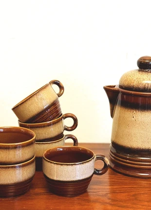 Vintage koffie/ theepot + 6 kop en schotels, marque: cute vintage, état: Très bon état, 59,00 €, 62,65 € Protection acheteurs incluse