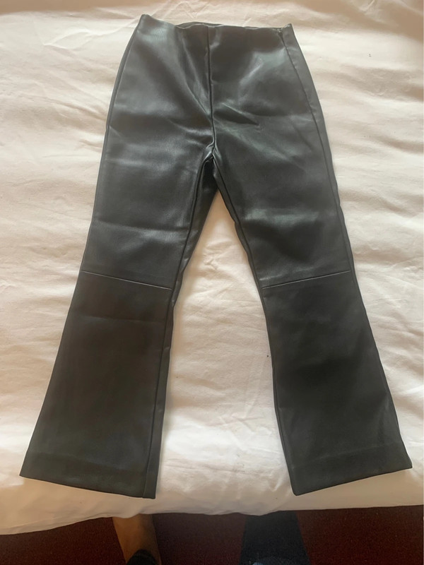 Zara faux leather toddler pants size 4t 2