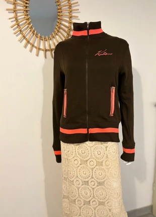 Gilet femme Kulte – Marron chocolat & fuchsia – Taille L – Zippé, marque: Kulte, état: Bon état, taille: L / 40 / 12, 15,00 €, 16,45 € Protection acheteurs incluse