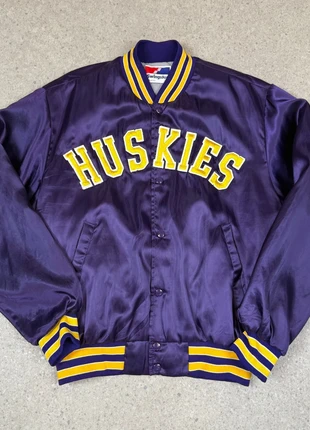 Huskies Swingstar Satin Varsity Jacket Large Purple Yellow Vintage Made in USA, brand: Swingstar, condition: Very good, size: L, £60.00, £63.70 includes Buyer Protection Pro