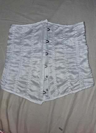 Corset Bustier Gris Clair Satiné Style Lingerie, marke: Vintage Boutique, zustand: Sehr gut, größe: S / 36 / 8, 3,00 €, 3,85 € inklusive Vinted-Käuferschutz