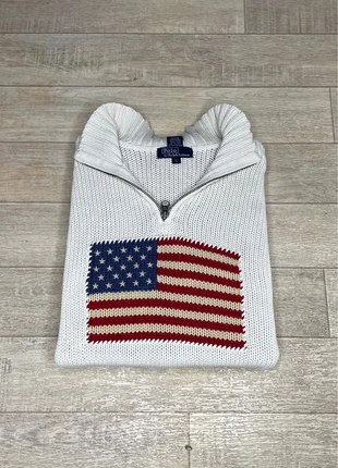 pull col roulé half zip 1/4 zip ralph lauren flag usa blanc taille L femme, brand: Ralph Lauren, condizioni: Ottime, taglia: L / IT 44 / EU 40, €85.00, €89.95 include la Protezione acquisti