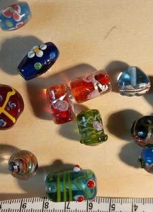 Lot de perles d'exception en verre Murano et lampworks , brand: perles, condition: New without tags, €15.00, €16.45 includes Buyer Protection Pro