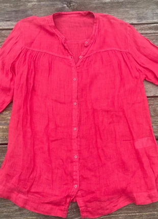 blouse d'été en 100% lin rose ~ Vintage, brand: Vintage, condition: Very good, size: L / 40 / 12, €15.00, €16.45 includes Buyer Protection