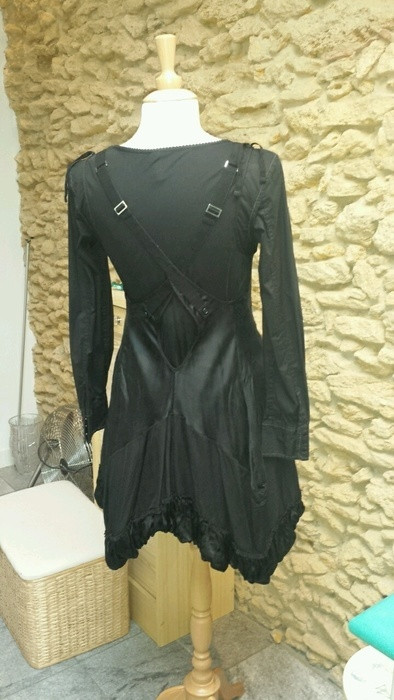 Robe noire soie et coton 2