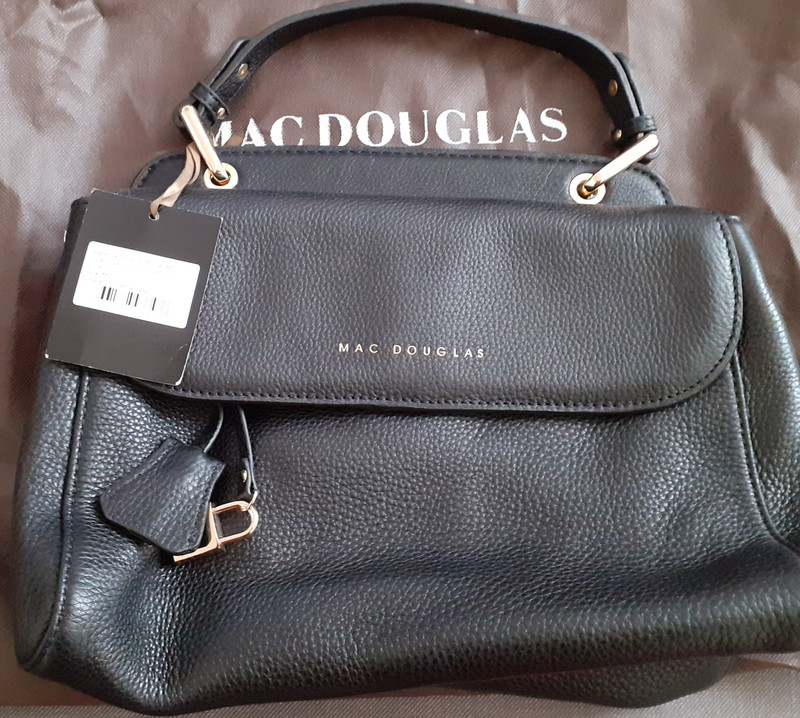 Sac a main cuir noir Mac Douglas Romy