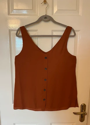 Wallis rust button front sleeveless top UK 12 EU 40 US 8, brand: Wallis, condition: Very good, size: L / 40 / 12, €3.00, €3.85 includes Buyer Protection