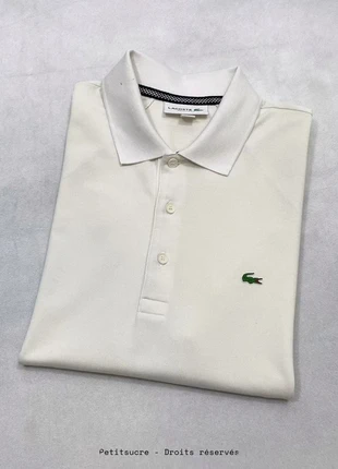 Polo Lacoste Sport Blanc Homme Polyester Regular fit Straight - Taille XS /1716B, marque: Lacoste, état: Bon état, taille: XS, 19,00 €, 20,65 € Protection acheteurs (Pro) incluse