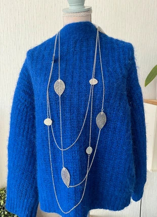 Triple Sautoir Collier feuilles ajouré argenté – tombé 50 cm – idéal cadeau – neuf avec étiquette, brand: Tendance, condizioni: Nuovo con cartellino, €5.00, €5.95 include la Protezione acquisti Pro