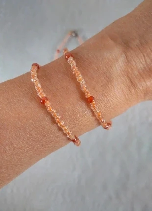 📿 Ensemble en perles de rocaille orange translucide pour Noël 📿, brand: Fait Main, condition: Very good, €3.39, €4.26 includes Buyer Protection