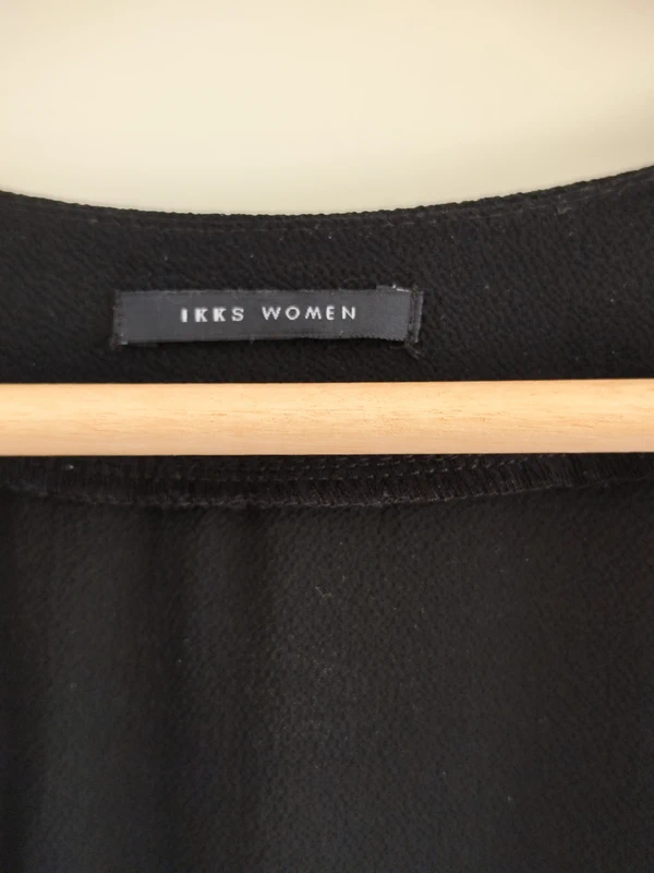 Petite robe noire classique IKKS women cache cœur et jupe portefeuille - photo numéro 5