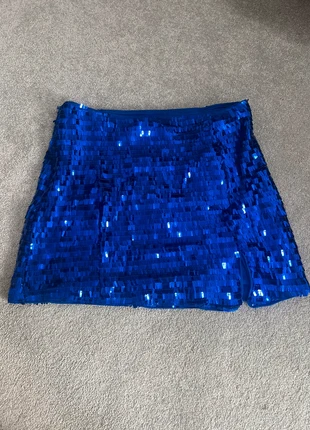 blue sparkly split hem skirt size small, brand: Shein, condition: New without tags, size: S / 8, £2.00, £2.80 includes Buyer Protection