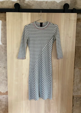Wit gestreepte jurk van Pull&Bear, brand: Pull & Bear, condition: Very good, size: S / 36 / 8, €3.99, €4.89 includes Buyer Protection