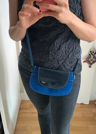 Bolso de cuero azul artesanal, brand: Mano, condizioni: Nuovo con cartellino, €4.50, €5.43 include la Protezione acquisti