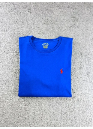T-shirt ralph lauren bleu roi logo rouge slim fit homme s, brand: Ralph Lauren, condition: Very good, size: S, €16.00, €17.50 includes Buyer Protection