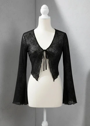 T-shirt gothique femme à manches longues évasées - Toutes tailles disponible, marke: LOOK, zustand: Sehr gut, größe: L / 40 / 12, 34,90 €, 37,35 € inklusive Vinted-Käuferschutz