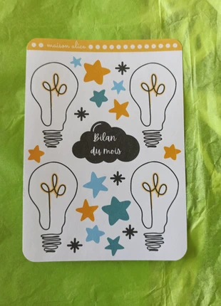 Autocollants Bilan du mois ampoules, état: Neuf sans étiquette, 2,20 €, 3,01 € Protection acheteurs (Pro) incluse