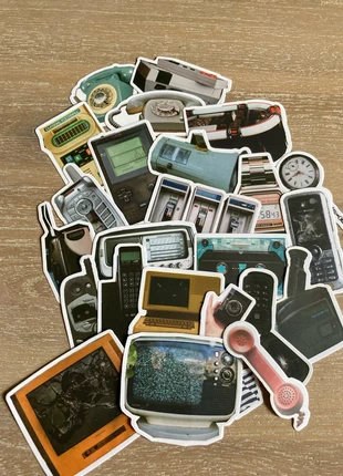 Retro stickers 25st, état: Neuf sans étiquette, 1,25 €, 2,01 € Protection acheteurs incluse