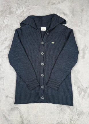 Cardigan Lacoste Bleu Marine | Col Châle Boutonné | Logo Croco Brodé T.5 (L), marca: Lacoste, estado: Muy bueno, tamaño: L, 59,90 €, 63,60 € Protección al comprador incluida