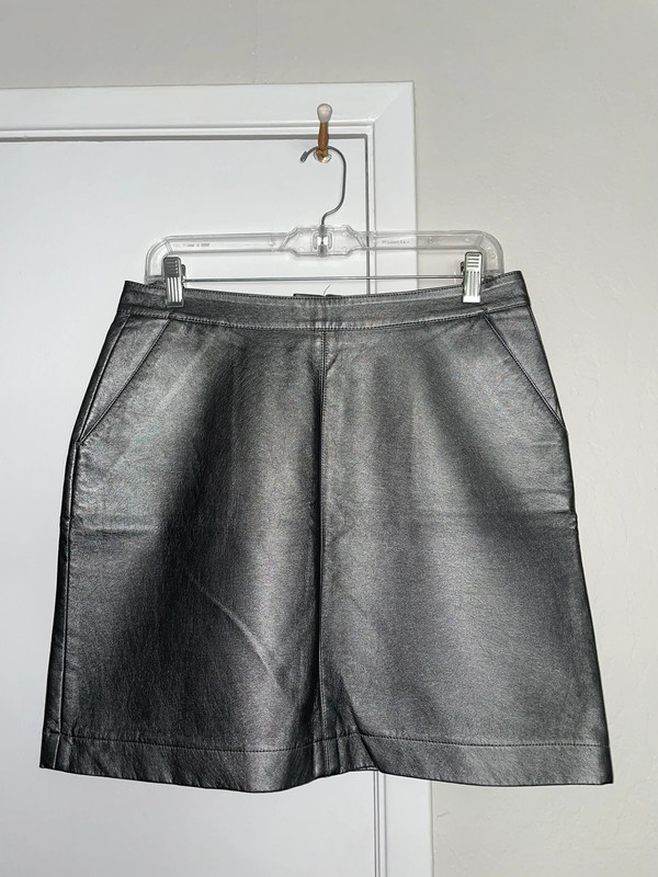 High Waisted Silver Mini Skirt. F&F 1