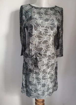 Robe bonobo palmier gris noire et doré S 36, marque: Bonobo, état: Très bon état, taille: S / 36 / 8, 7,00 €, 8,05 € Protection acheteurs (Pro) incluse