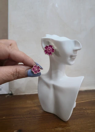 Prettys pendientes en forma de flor en favorecedor color rosa🍒, marque: mercadillo artesano, état: Neuf sans étiquette, 1,00 €, 1,75 € Protection acheteurs incluse