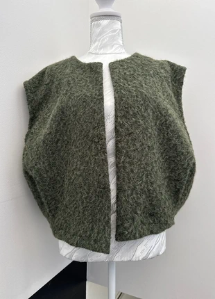 Gilet moumoute kaki taille unique ceintré idée cadeau de Noël, marca: Boutique indépendante, estado: Novo sem etiquetas, tamanho: Tamanho único, €18.90, €20.55 inclui Proteção do Comprador Pro